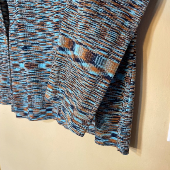 Rosemary Collared Top Blue and Brown Knit Top - Picture 10 of 14